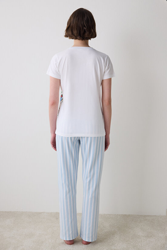 Snow White Pamuklu Pantolon Pijama Takımı - 4