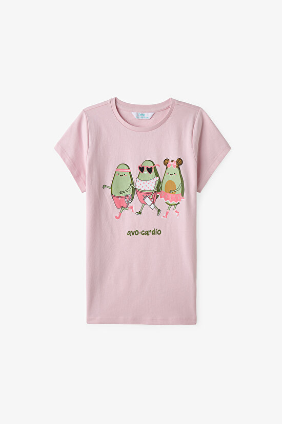 Açık Sarı Kız Çocuk Avo-Cardio 2'li Pijama Takımı - 3