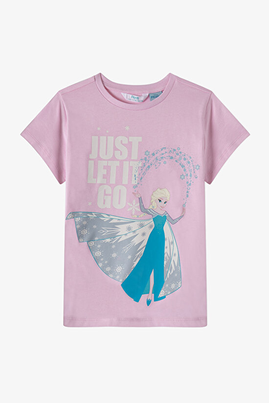 Açık Pembe Kız Çocuk Lic Frozen Pamuklu Pijama Takımı - 2