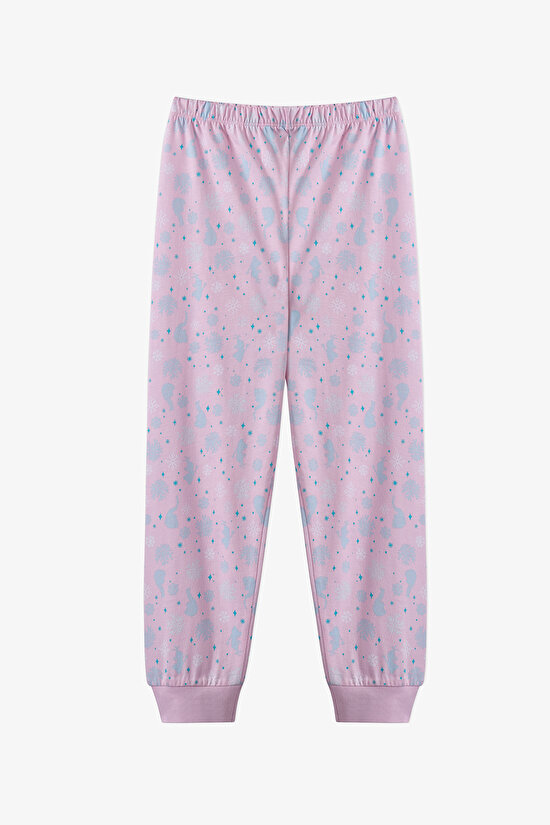Açık Pembe Kız Çocuk Lic Frozen Pamuklu Pijama Takımı - 3