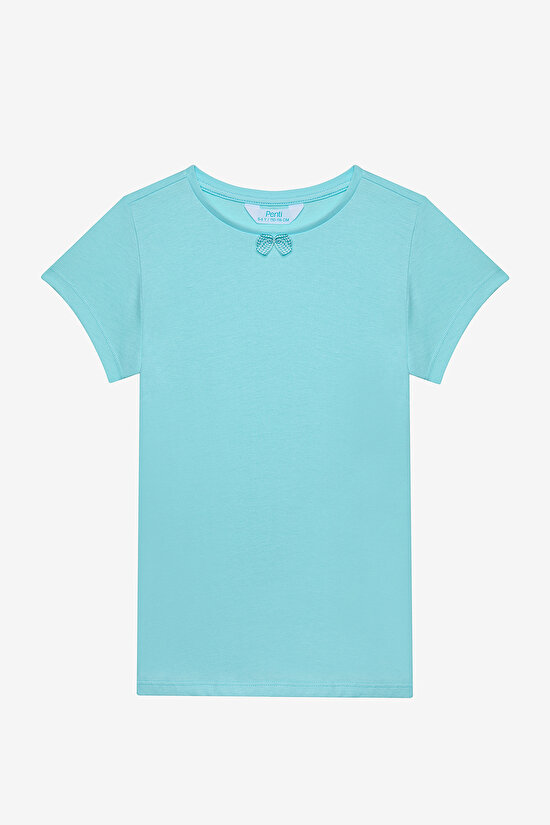 Kız Çocuk Bow 2li Çok Renkli Pamuklu Pijama Takımı - 6