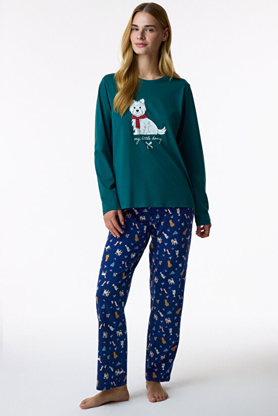 Scarf Weather Pantolon Pijama Takımı - 1