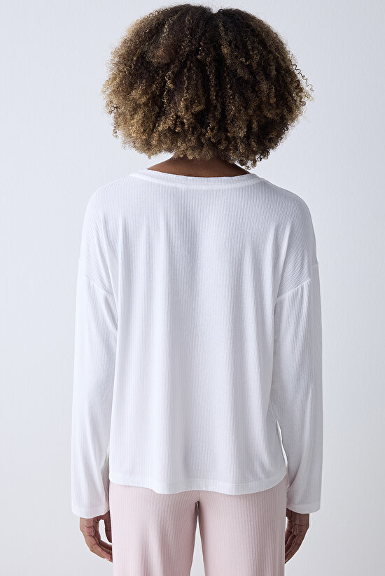 Dreamy White Tshirt PJ Top - 5