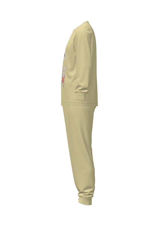 Pamuklu Kız Çocuk Volleybunny 2li Çok Renkli Pijama Takımı - 3