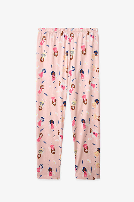 Light Pink Girls Fairy Shirt Pajama Set - 5