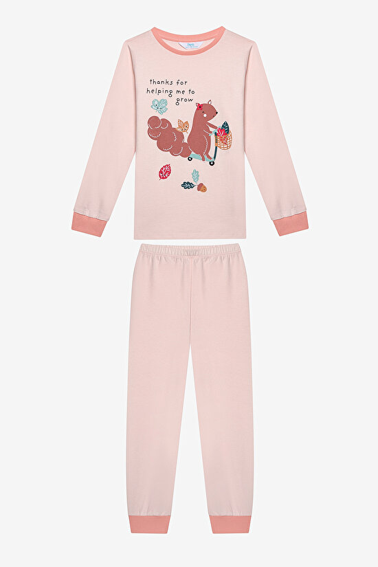 Girls Squirrel 2in1 Multi Colour PJ Set - 5