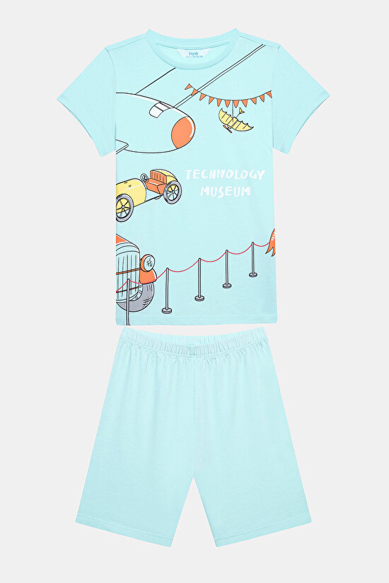 Erkek Çocuk Technology Museum Çok Renkli 2li Pijama Takımı - 2