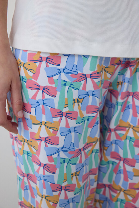 Colored Bows Pantolon Çok Renkli Pijama Takımı - Penti Loves Paris Koleksiyonu Colored Bows Pantolon Çok Renkli Pijama Takımı - Penti Loves Paris Koleksiyonu - 4