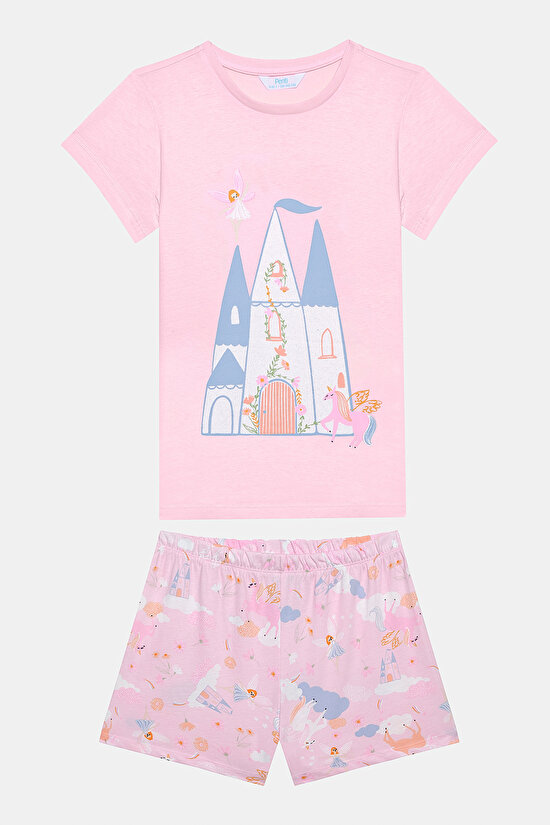 Kız Çocuk Fly Pamuklu 2li Çok Renkli Pijama Takımı - 3