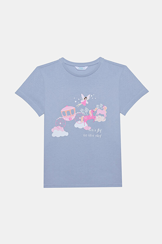 Kız Çocuk Fly Pamuklu 2li Çok Renkli Pijama Takımı - 4