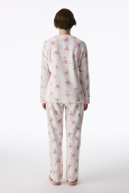Pink Floral Garden Pantolon Long Sleeve Pyjama Set - 2