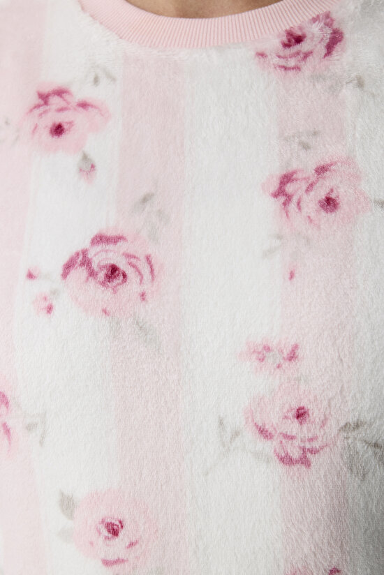 Pink Floral Garden Pantolon Long Sleeve Pyjama Set - 3