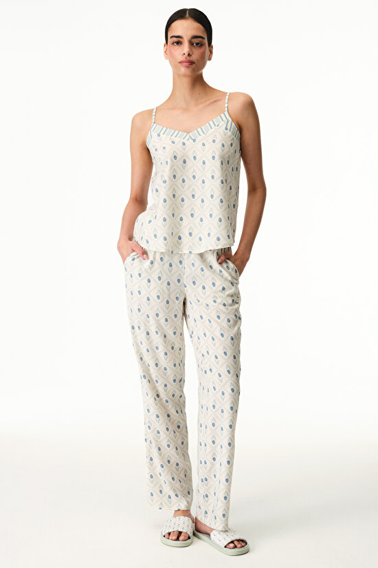 Colorful Serenity Floral Pants Pajama Bottom - 4