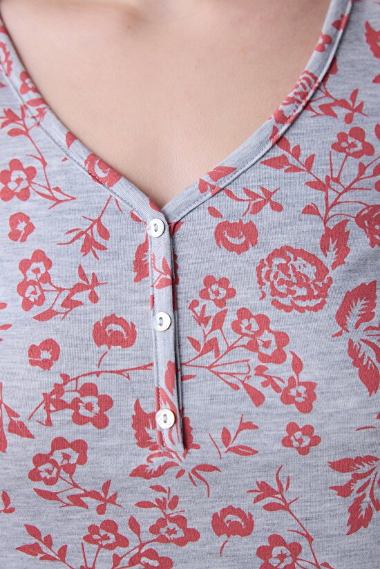 Mia Şort Gül Kurusu Pijama Takımı - 3