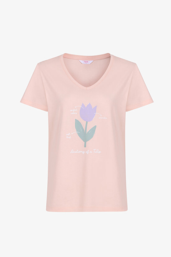 Colorful Tulips Capri Pajama Set - 2