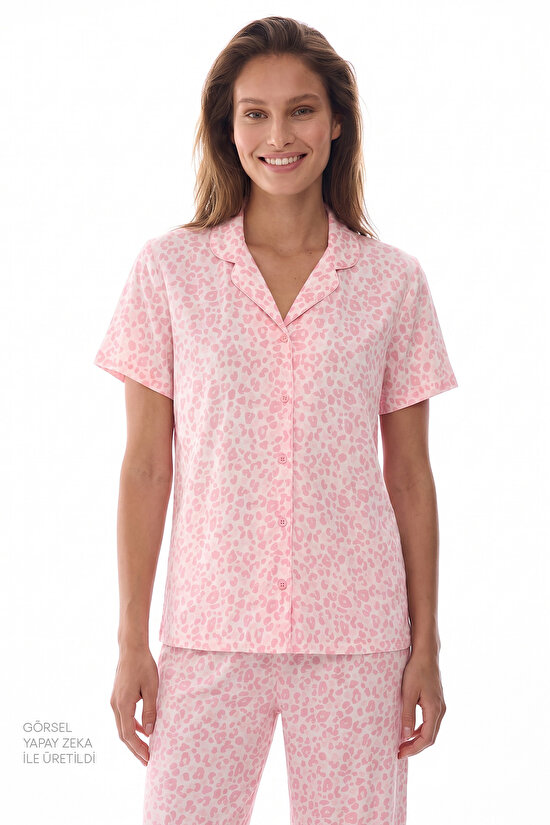 Pink Pink Leopard Shirt & Pants Pajama Set - 2