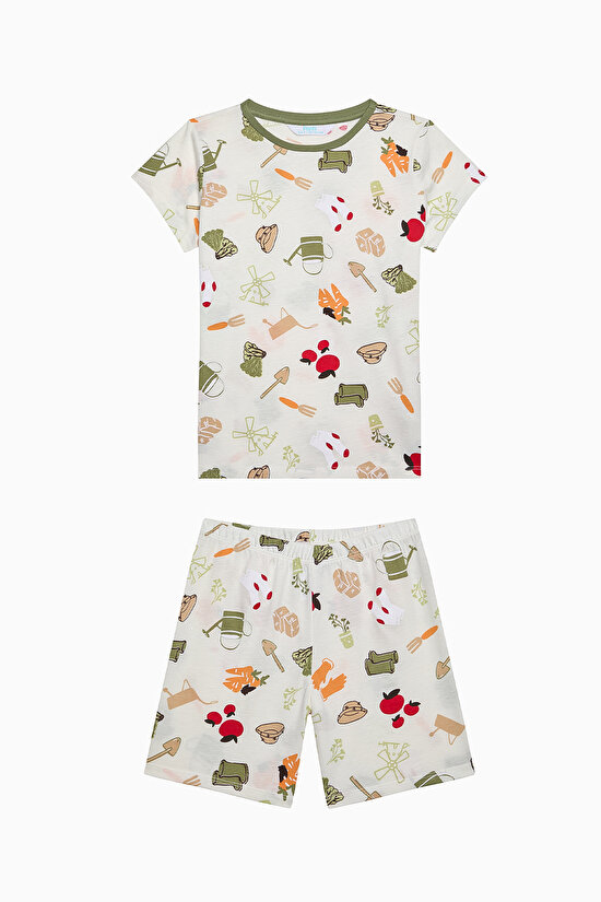 Erkek Çocuk Market Pamuklu Çok Renkli 2li Pijama Takımı - 5