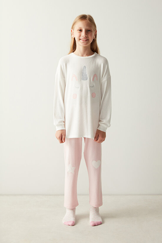 Kız Çocuk Unicorn Pijama Takımı - 3