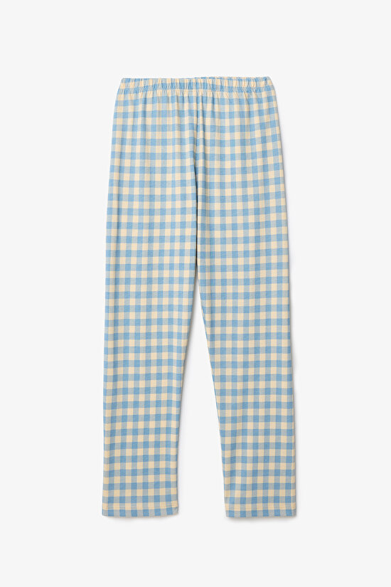 Beige Boys Plaid Button-Down Shirt Pajama Set - 6