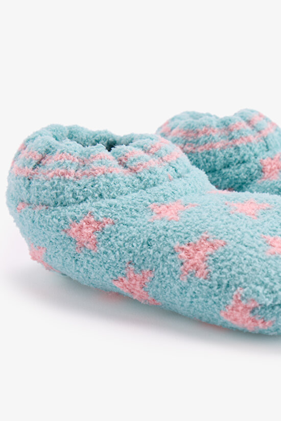 Girls' Mint Star Print House Slippers - 3