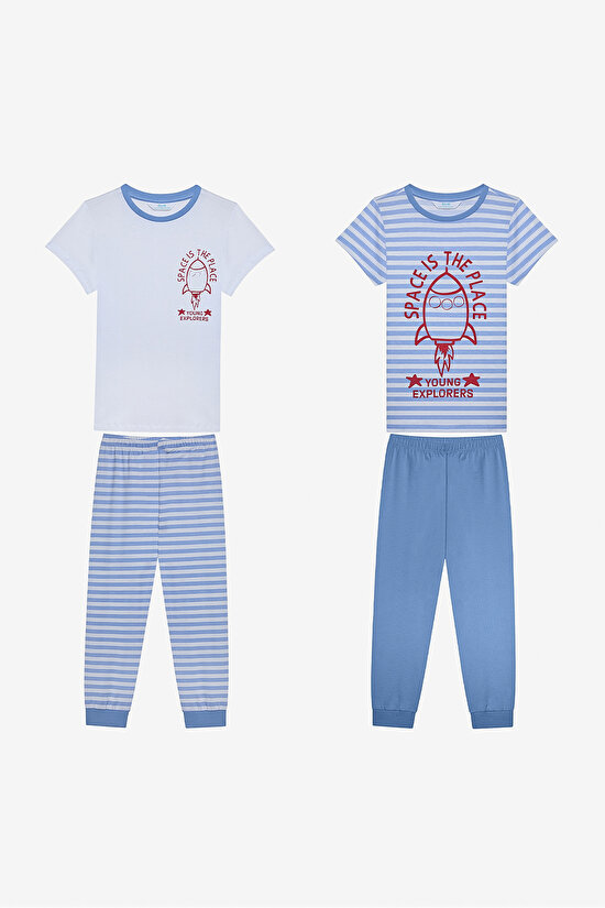 Boys Space Boy 2in1 Multi Colour PJ Set - 1