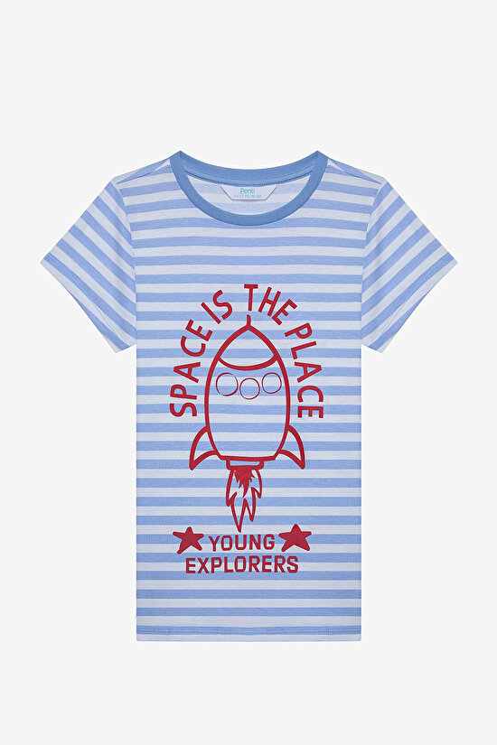 Erkek Çocuk Space Boy Pamuklu 2li Çok Renkli Pijama Takımı - 6