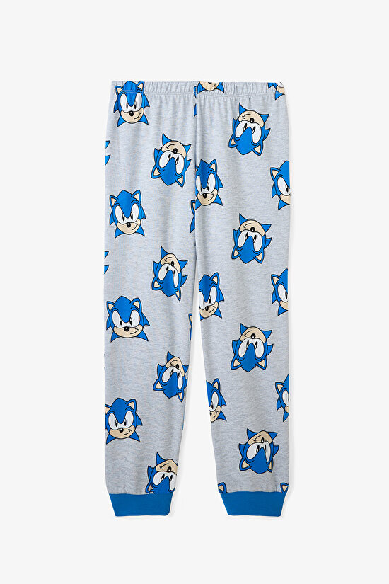 Navy Blue Boys Sonic Long Sleeve Pajama Set - 3