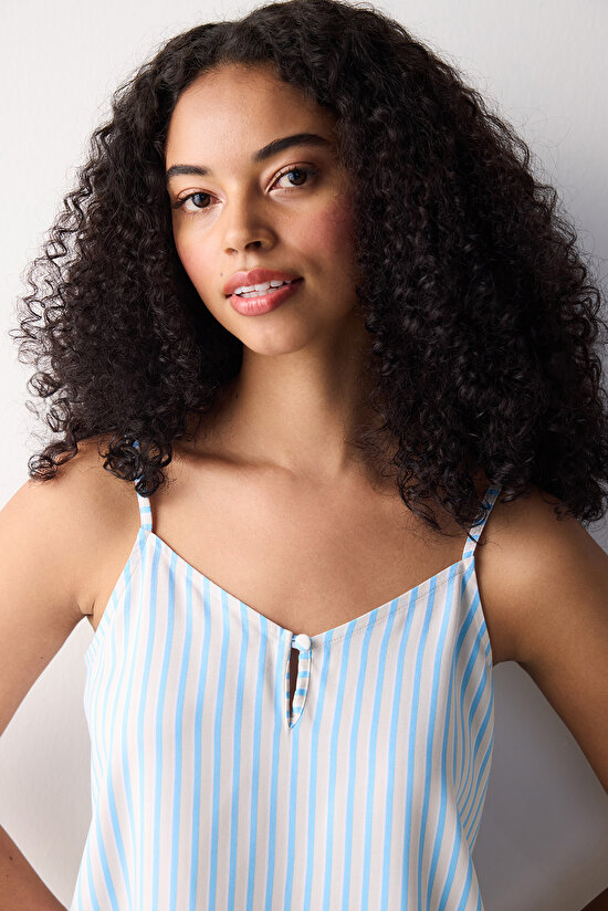 Alice Striped Blue Cami PJ Top - 3