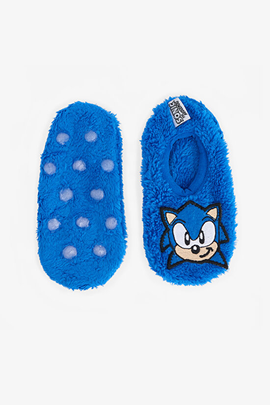 Navy Blue Boys Sonic Non-Slip Sole Home Slippers - 4