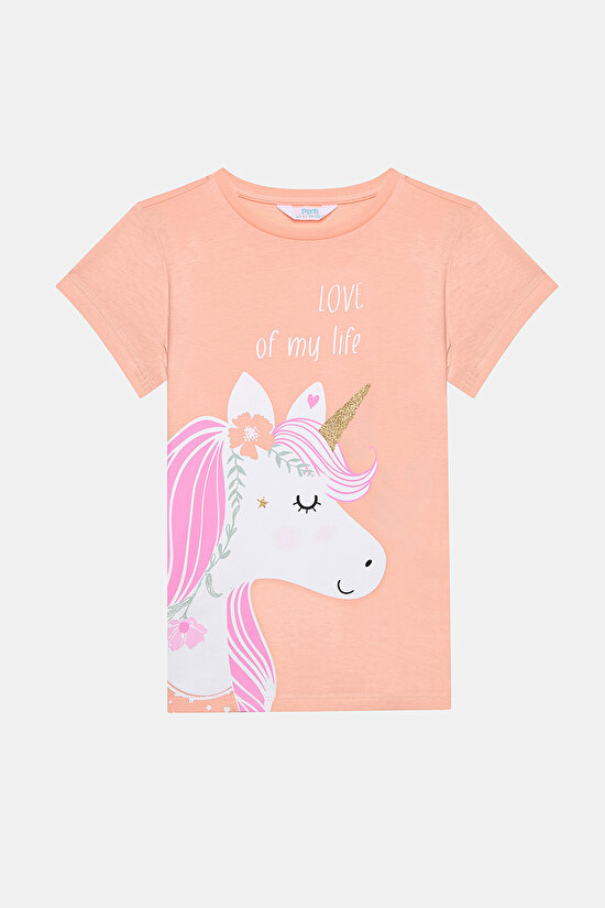 Kız Çocuk Sparkle Pamuklu 2li Çok Renkli Pijama Takımı - 4