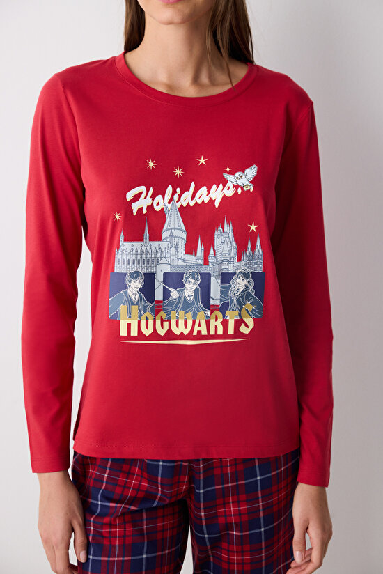 Pamuklu Holiday Çok Renkli Pantolon Pijama Takımı - 3