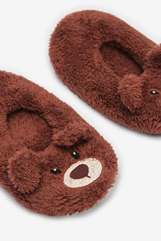 Erkek Çocuk Bear Kahverengi Patik Çorap - 3