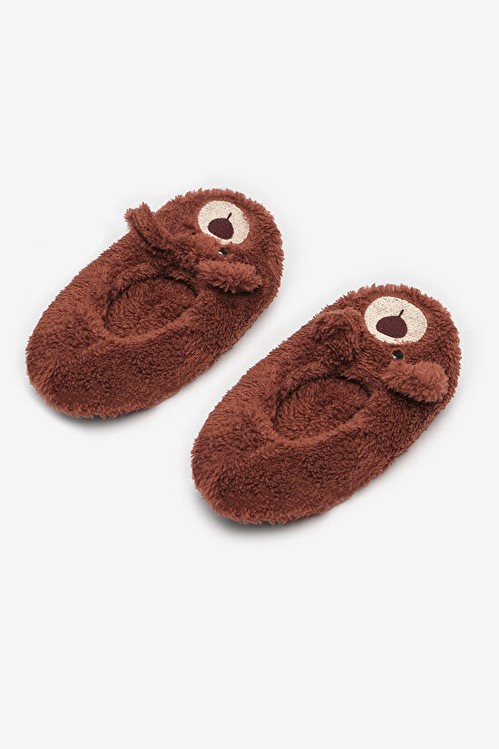 Erkek Çocuk Bear Kahverengi Patik Çorap - 4