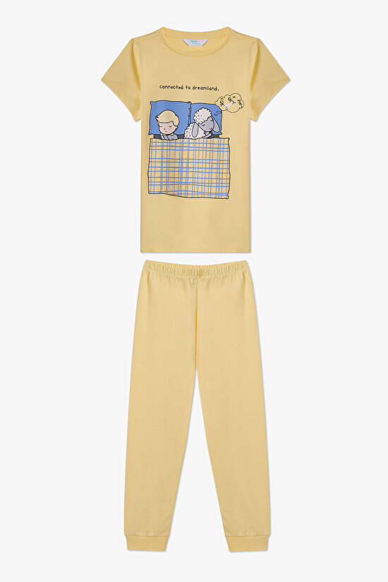 Mavi Erkek Çocuk Sheepy  Pamuklu 2'li Pijama Takımı - 8