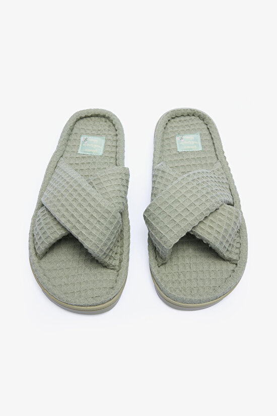 Iris Khaki Slipper - 1