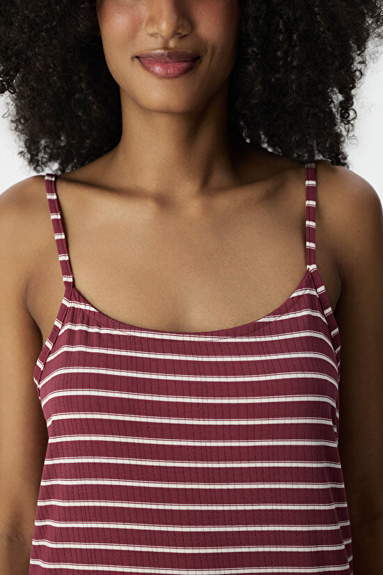 Bordo Sisterhood Maroon Şortlu Pijama Takımı - 4