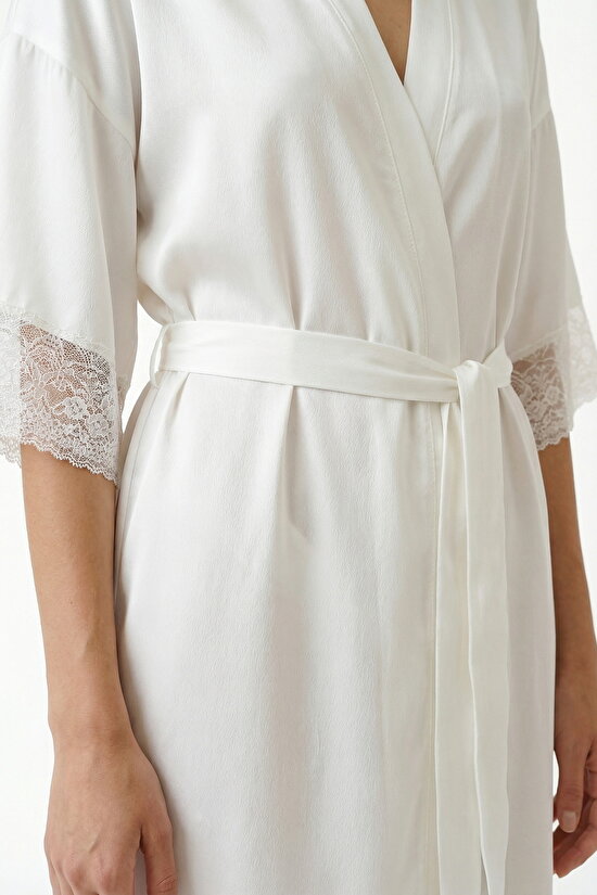 Kırık Beyaz Bridal Charming Sabahlik - 3