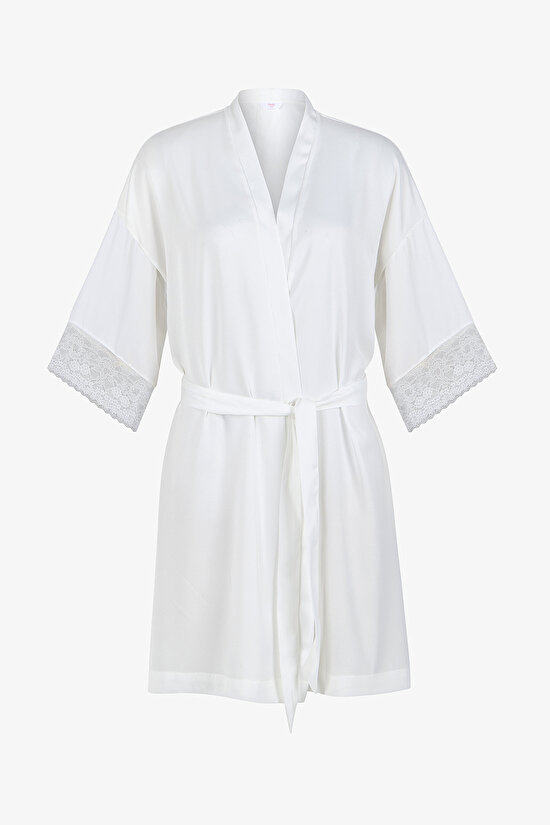 Kırık Beyaz Bridal Charming Sabahlik - 5