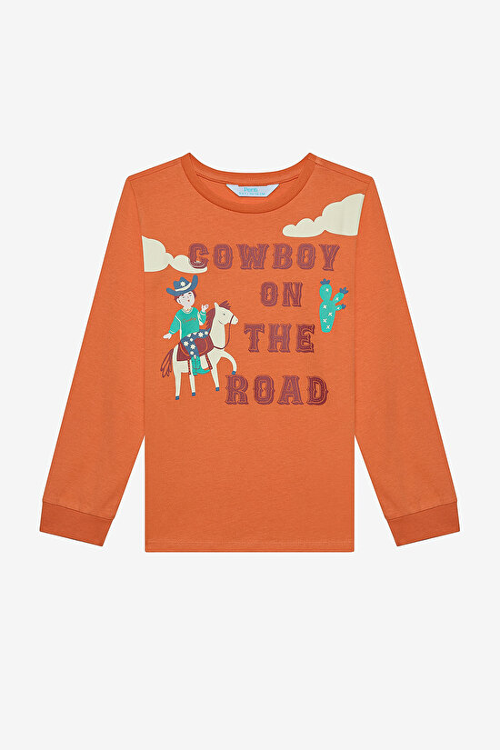 Erkek Çocuk Cowboy Pamuklu 2li Çok Renkli Pijama Takımı - 3