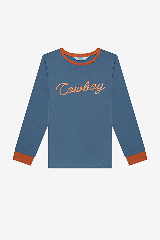 Erkek Çocuk Cowboy Pamuklu 2li Çok Renkli Pijama Takımı - 6