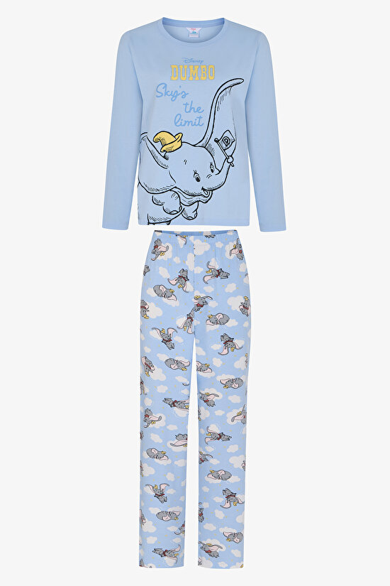 Blue Sky's The Limit Pantolon Dumbo Print Long Sleeve Pyjama Set - 1