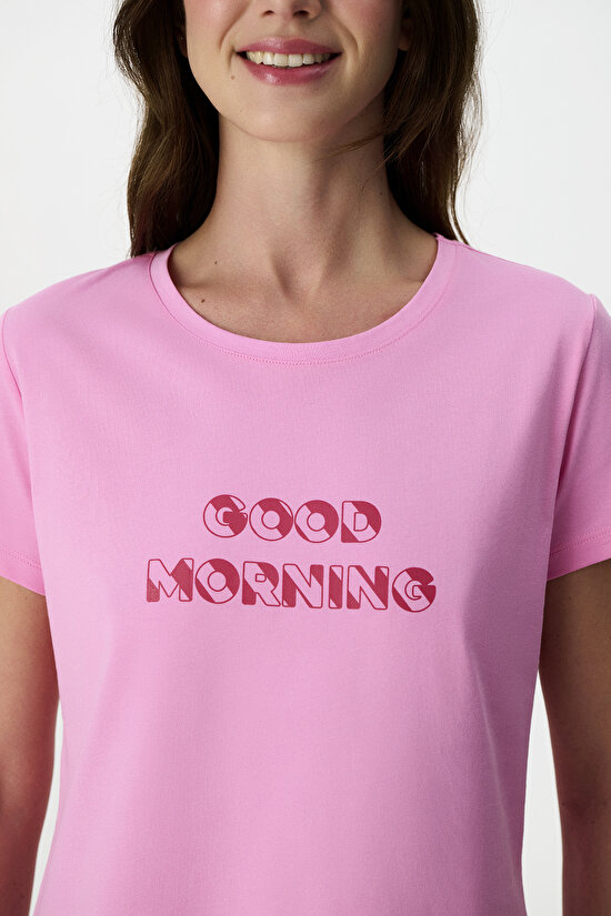 Pink Ent Morning Capri Pajama Set - 3