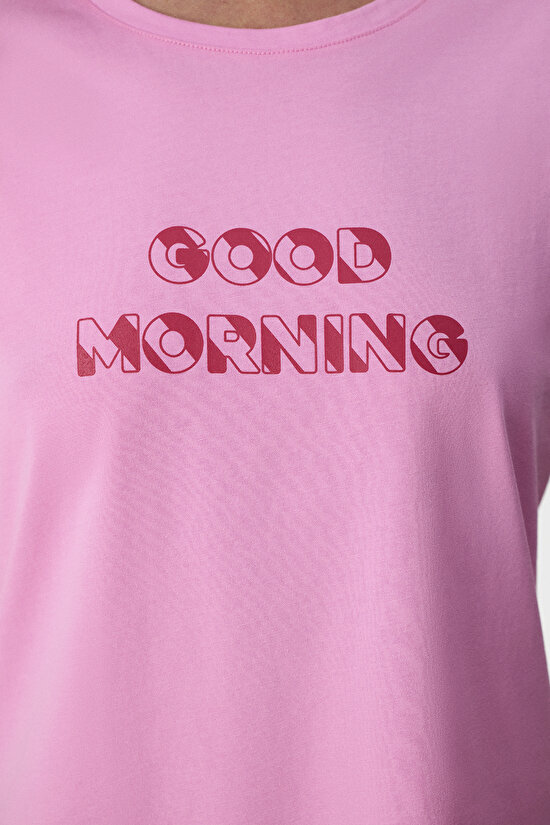 Pink Ent Morning Capri Pajama Set - 4