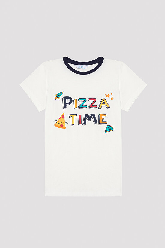 Erkek Çocuk Galaxy Pizza Çok Renkli 2li Pijama Takımı - 3