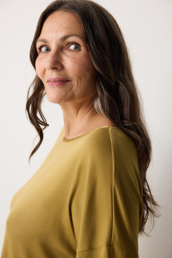 Penti Aging Collagen Sarı Şort Pijama Takımı - 5