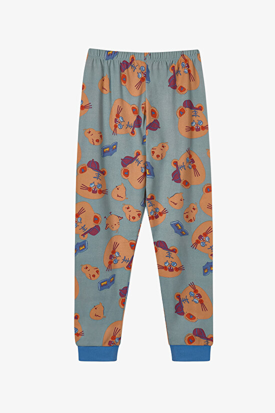 Boys' Green More Page Long Sleeve Pyjama Set - 3