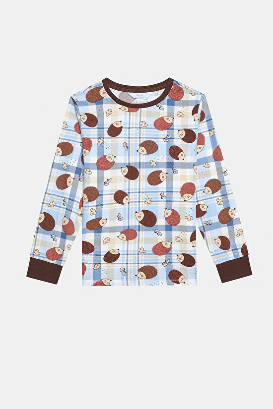 Pamuklu Erkek Çocuk Hedgedog 2li Çok Renkli Pijama Takımı Pamuklu Erkek Çocuk Hedgedog 2li Çok Renkli Pijama Takımı - 6