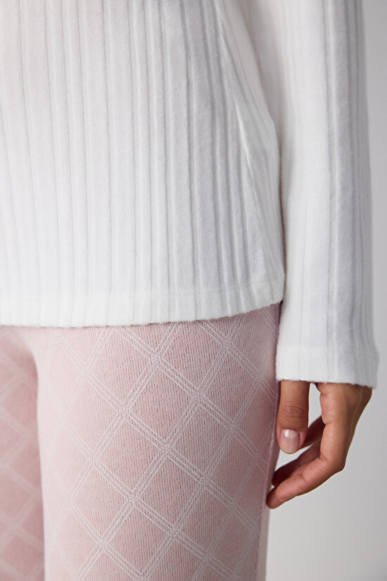 Dream Soft Gül Kurusu Pembe Pantolon Pijama Takımı - 4