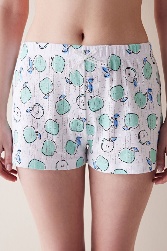 Apple Detailed Shorts - 1