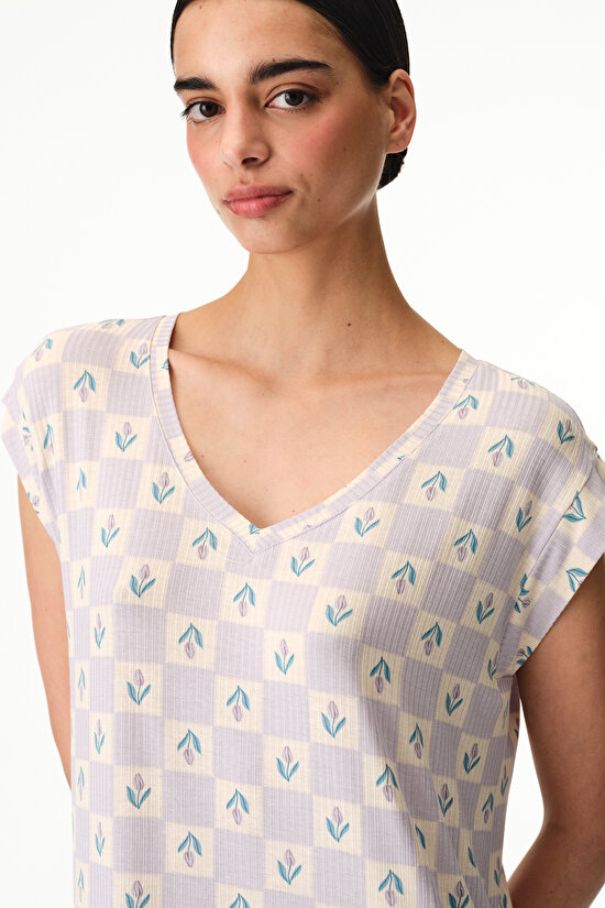 Lilac Ella Printed Nightgown - 2